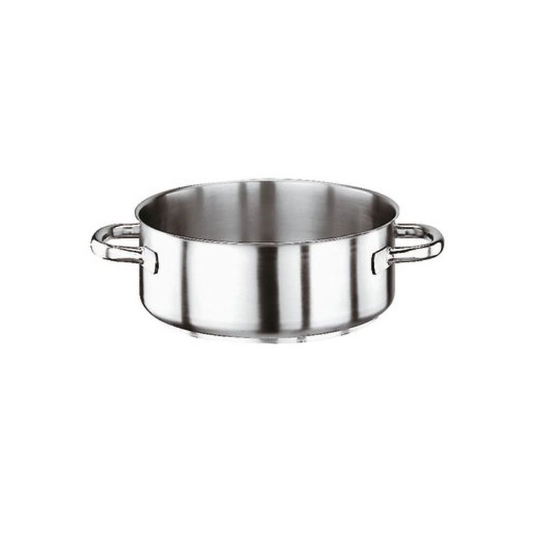 Casseruola acciaio inox 45 cm fonda con 2 manici per la ristorazione